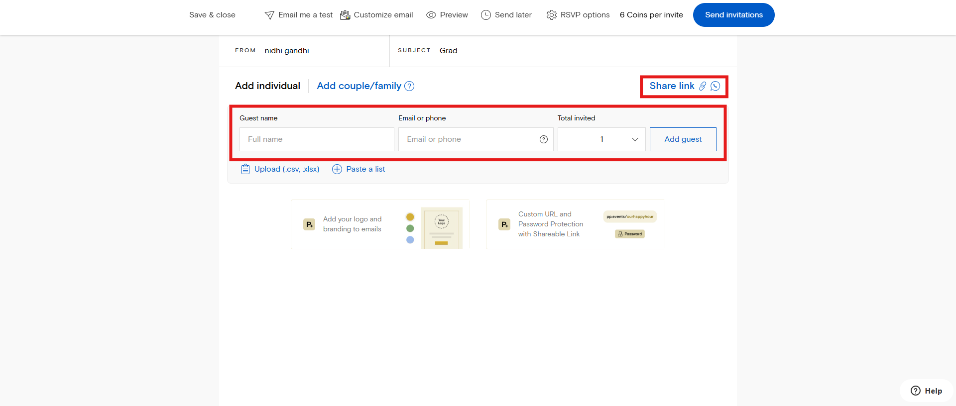 Împărtășiți designul cardului de absolvire