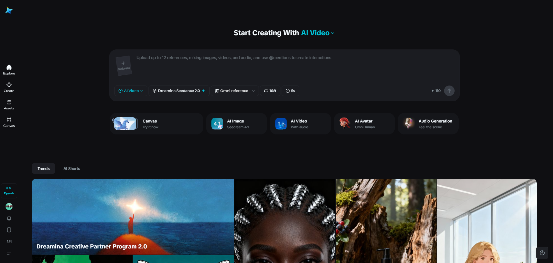 Dreamina interface