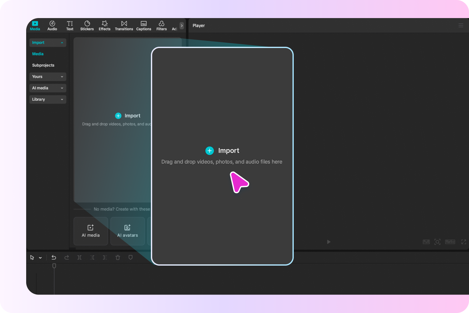 Import your audio to CapCut for transformation