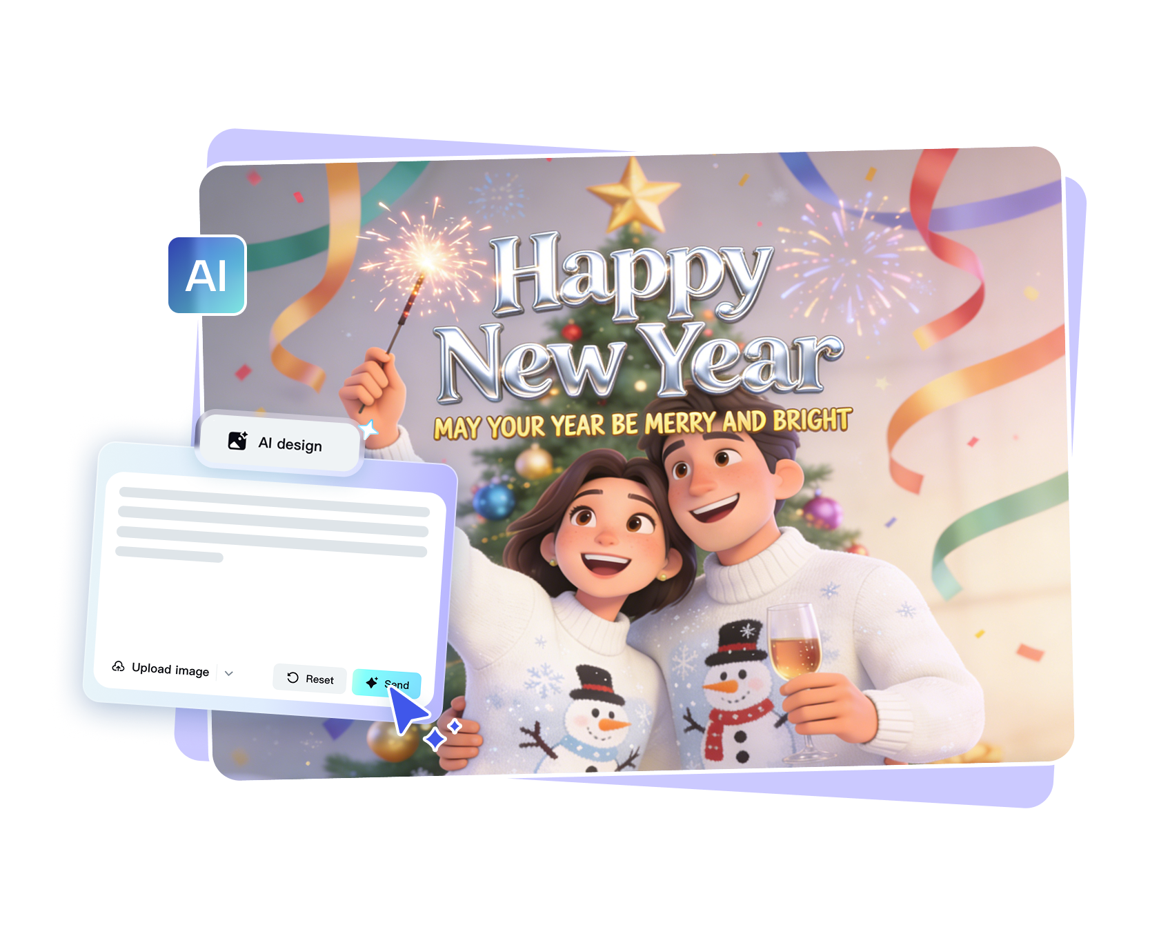 New Year card maker