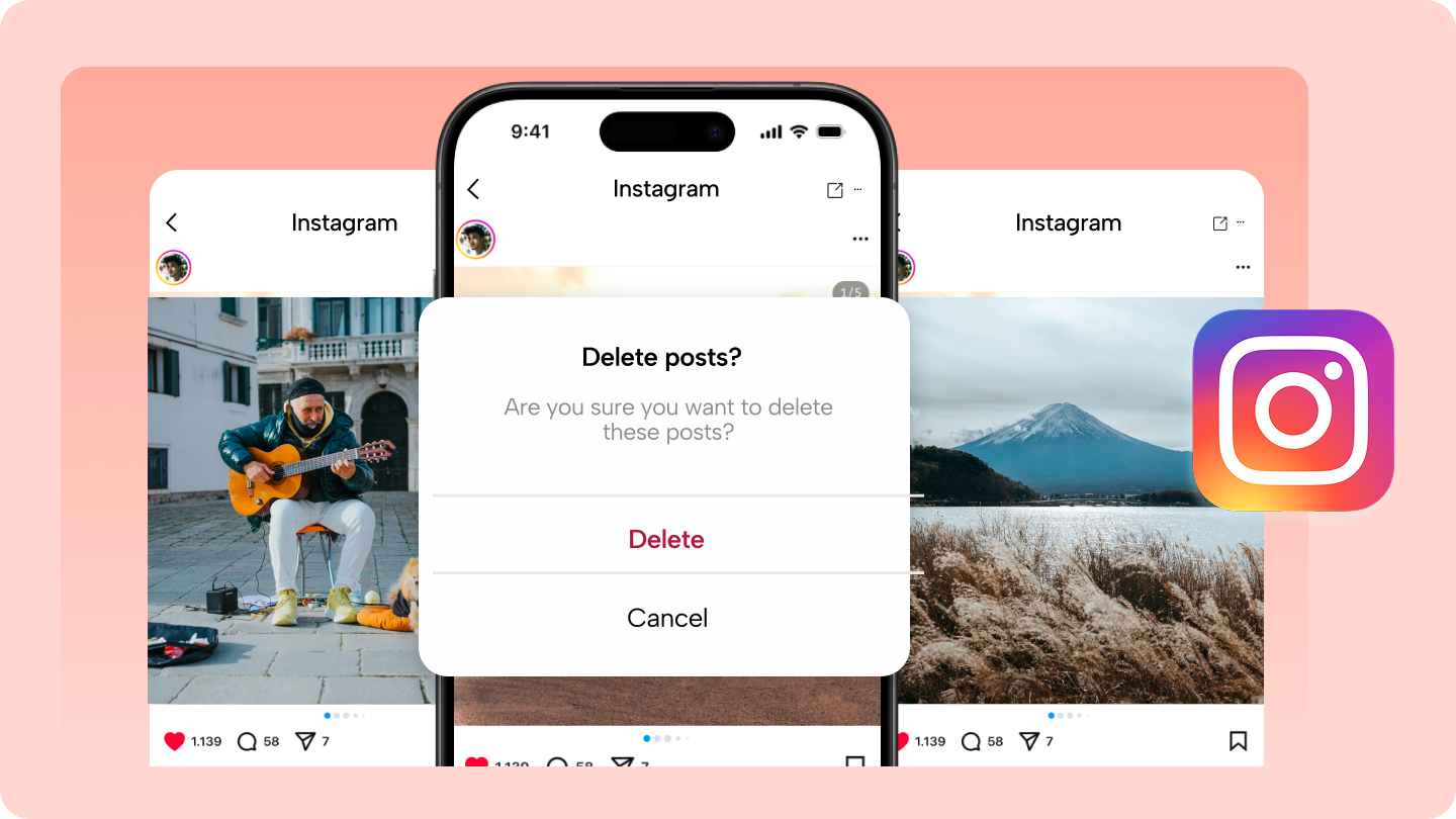 how to delete instagram post