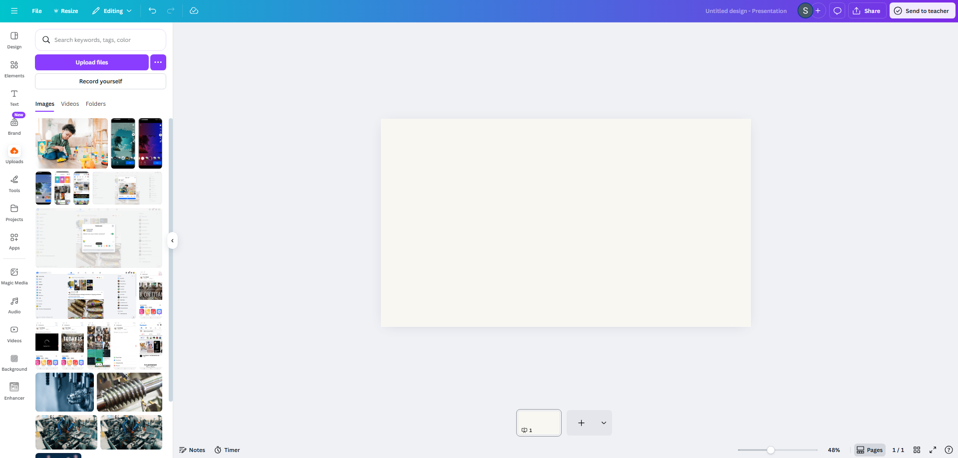 Upload image to Canva
