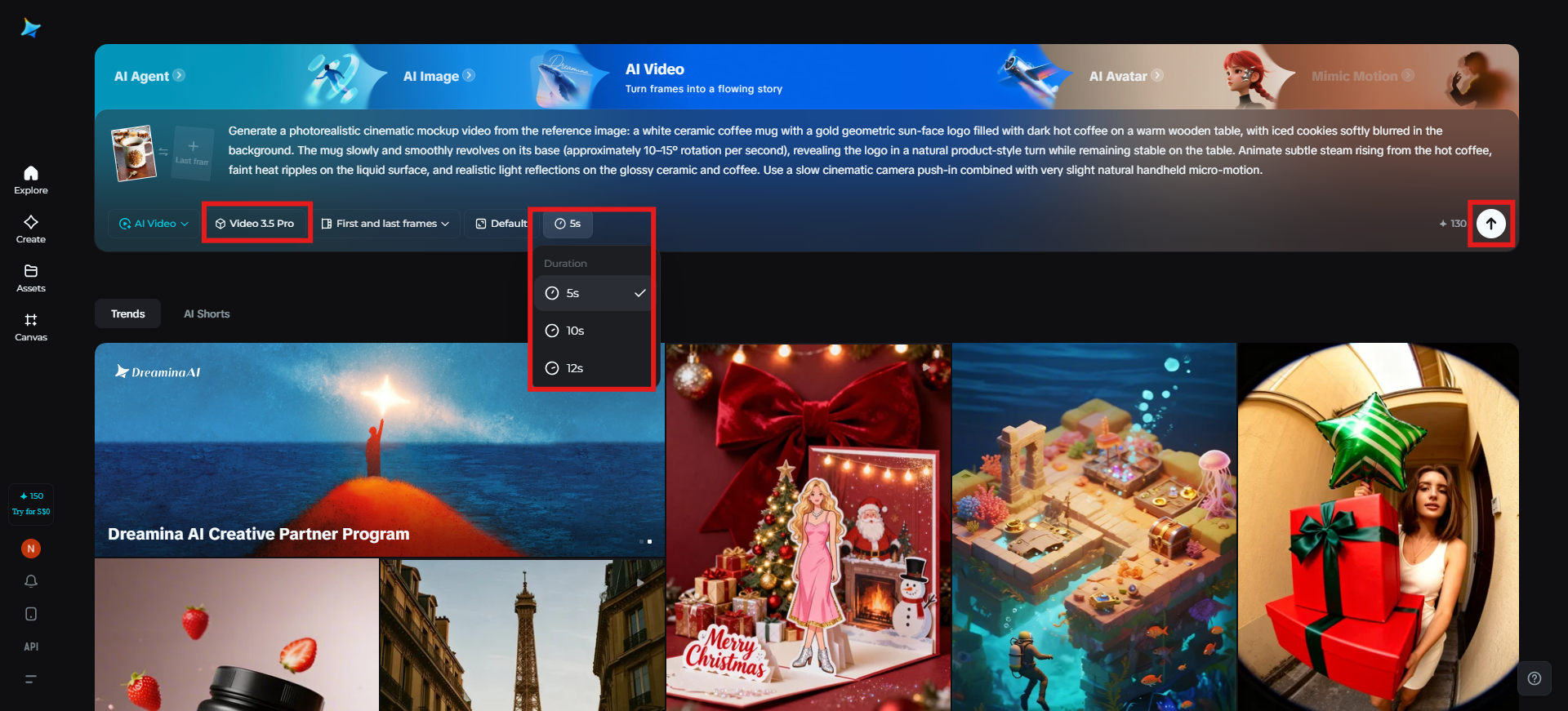 Adjust settings & generate