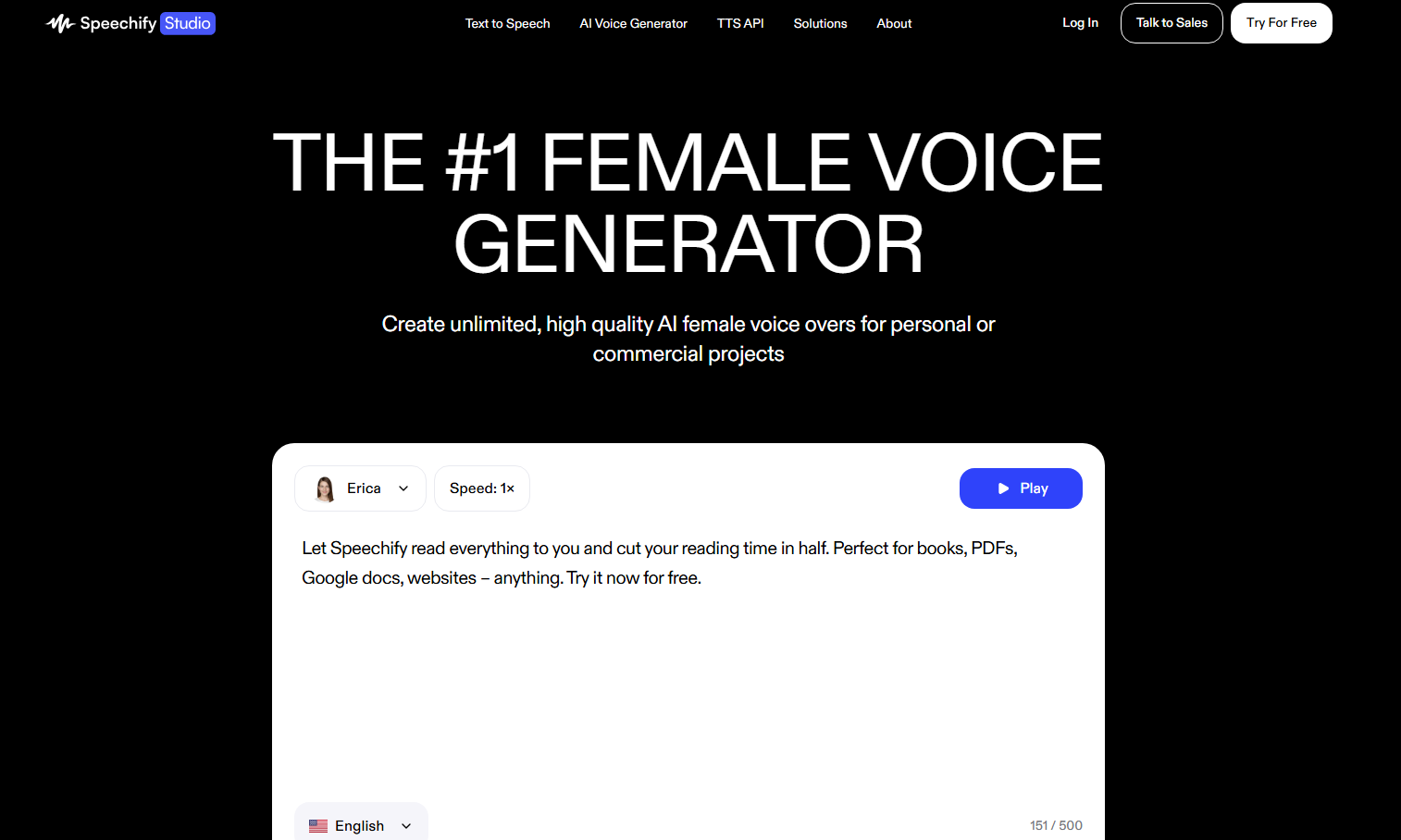 Speechify interface