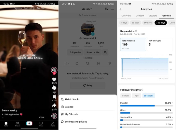 Megmutatja, hogyan láthatja a TikTok elemzést a mobilalkalmazásban