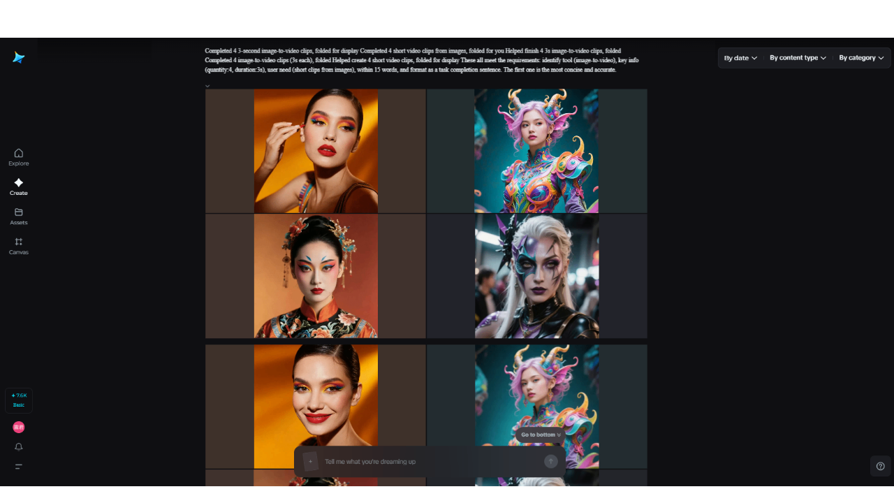 Batch video creation feature in Dreamina