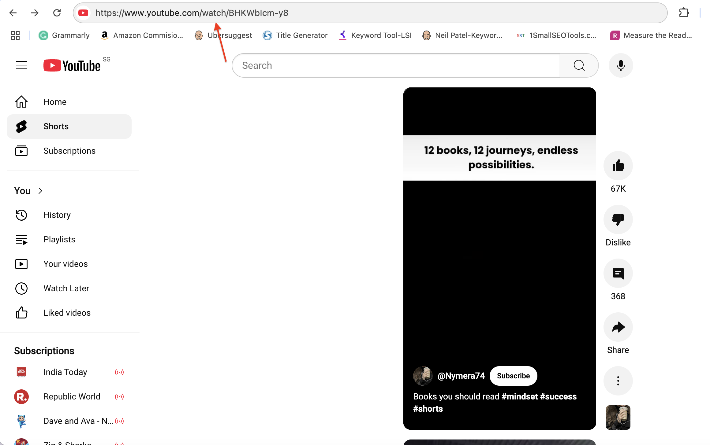 Ubah URL Celana Pendek YouTube