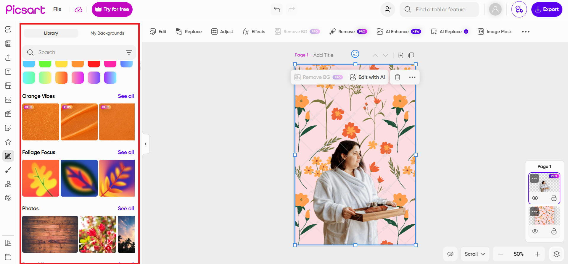 Choose a new background