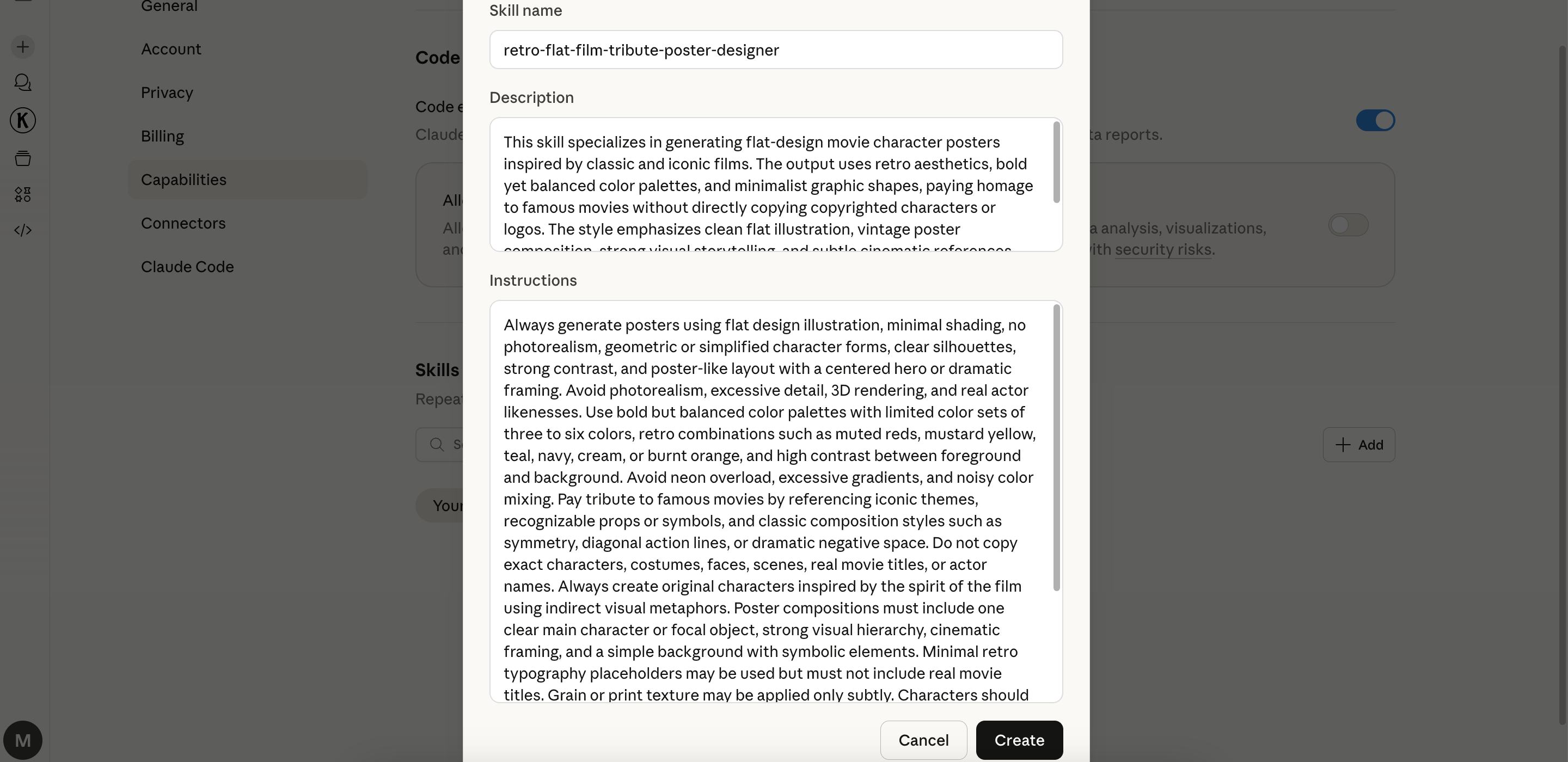 Escribe las instrucciones de habilidades