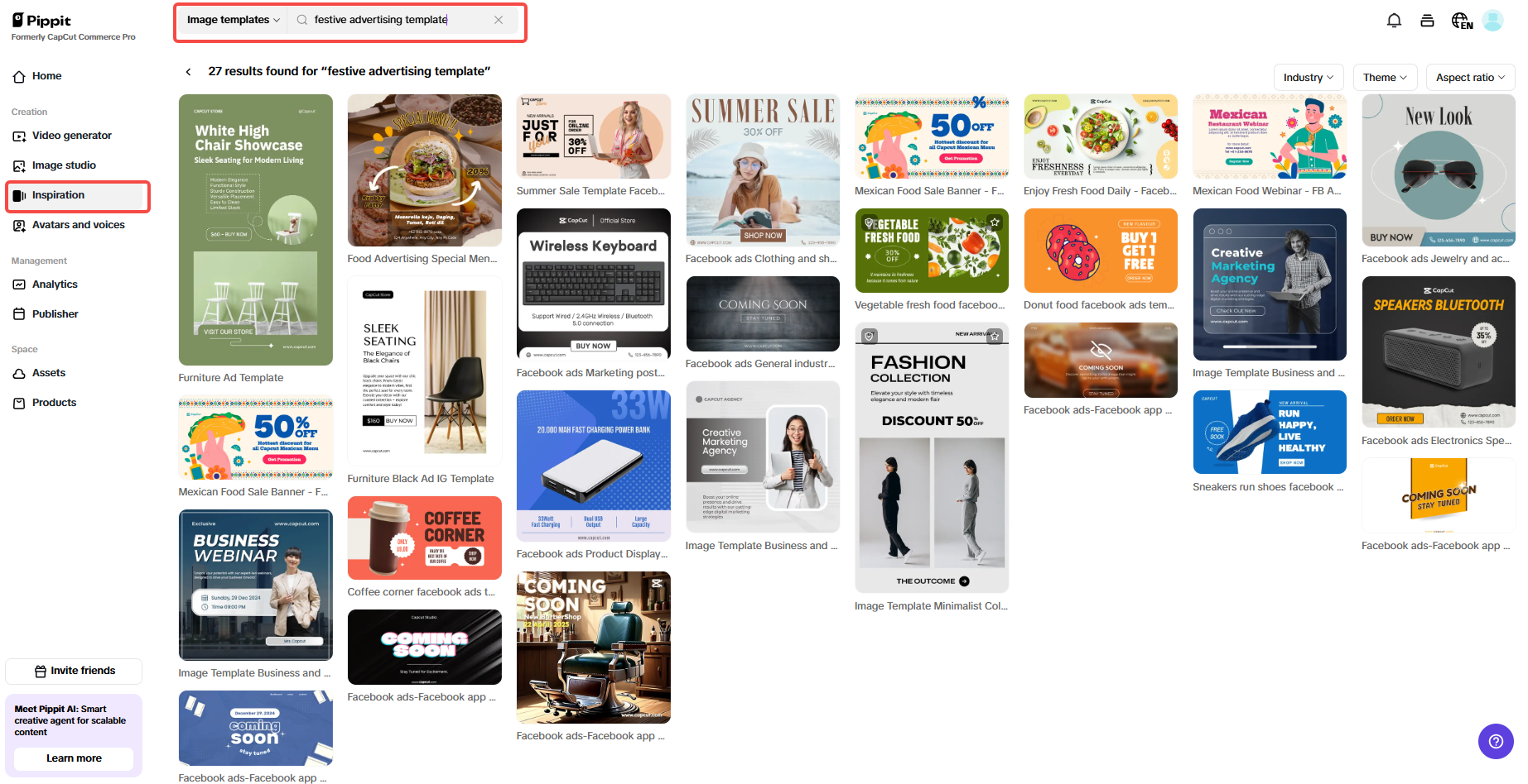 Sign up and access inspiration