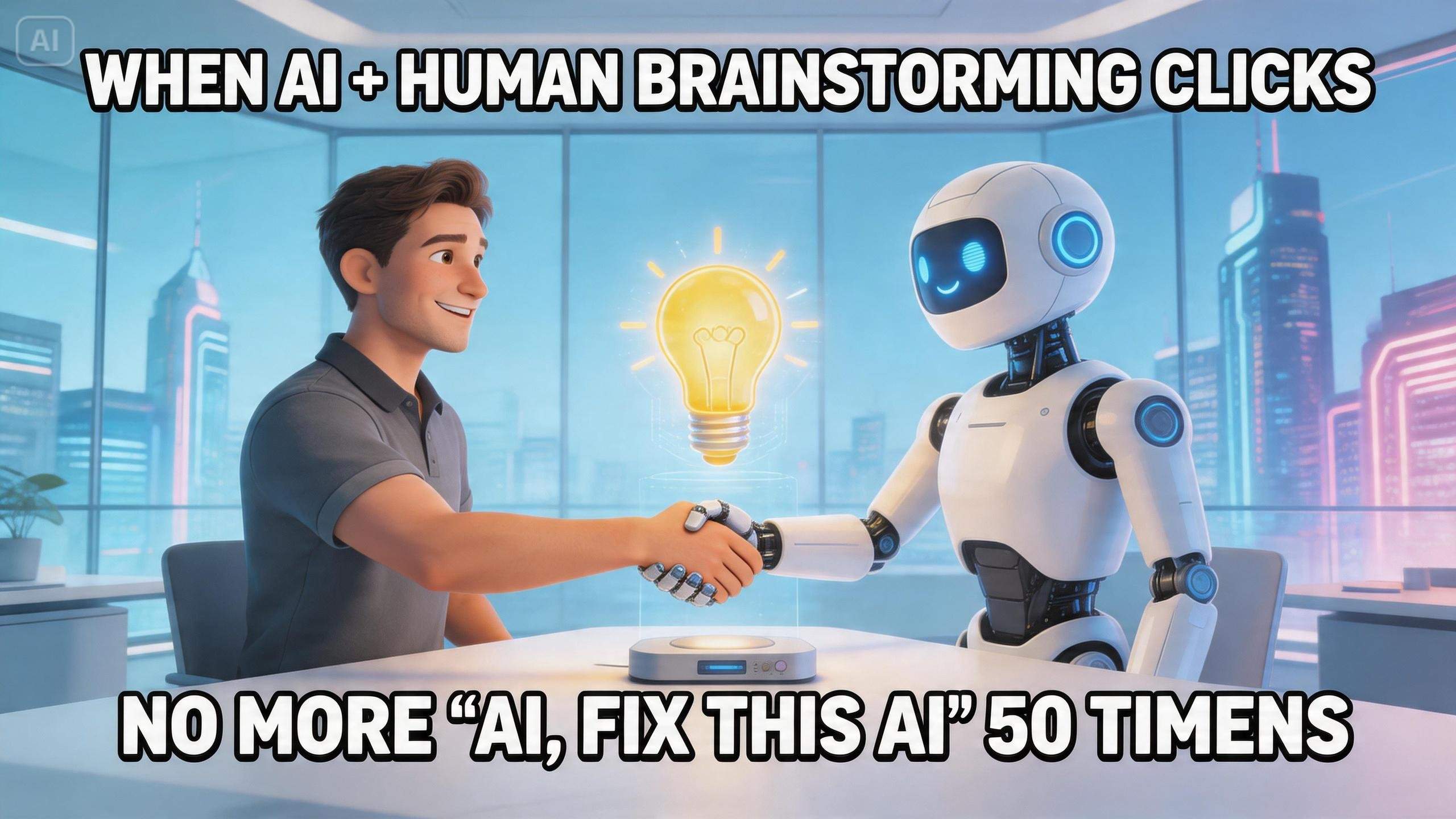 Prompt 3: AI handshake meme