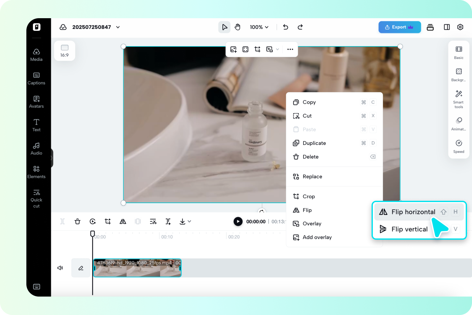 แก้ไขและจัดรูปแบบวิดีโอ