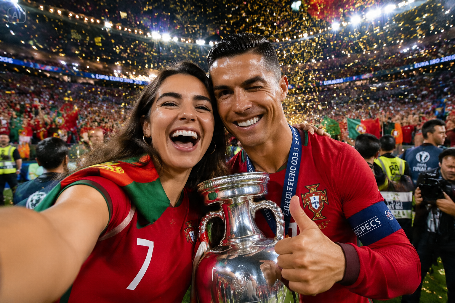 CR7 inspirierter Luxus-Fußball-Poster-Held