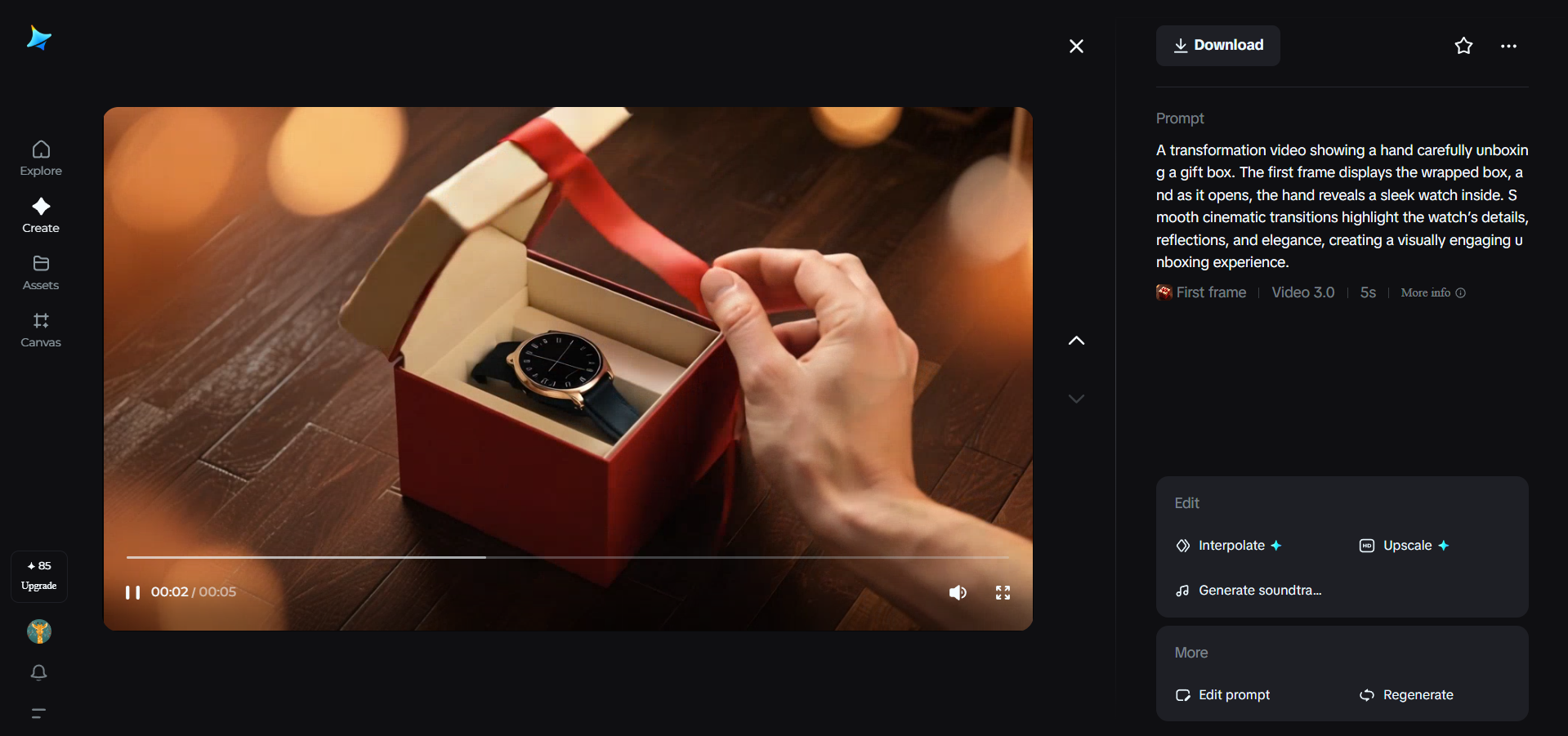 Product showcases videos