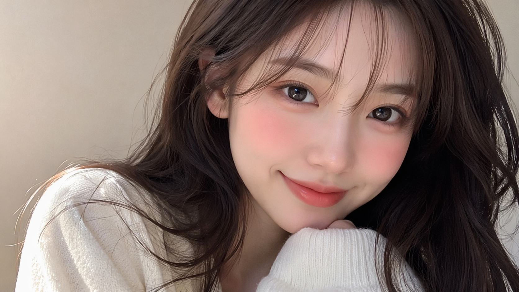 Dreamina blush filter prompt example 2: Studio Blush Filter Look