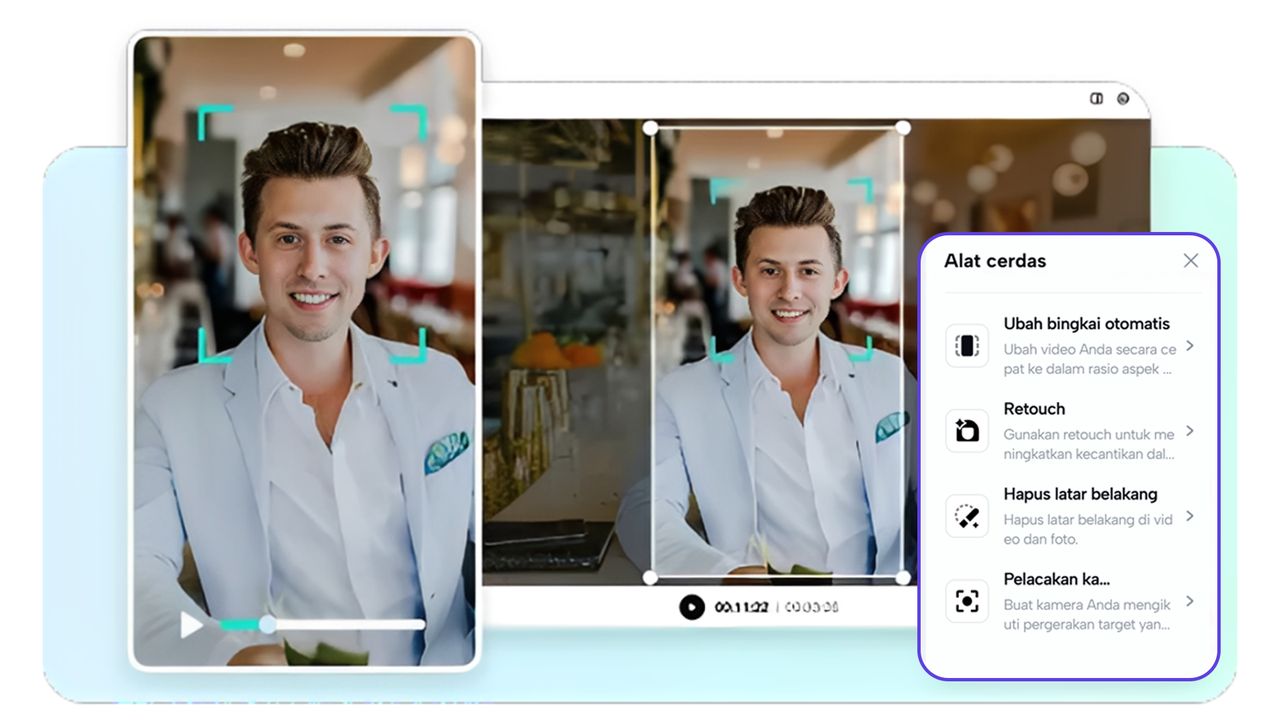 Menggunakan alat peningkat video