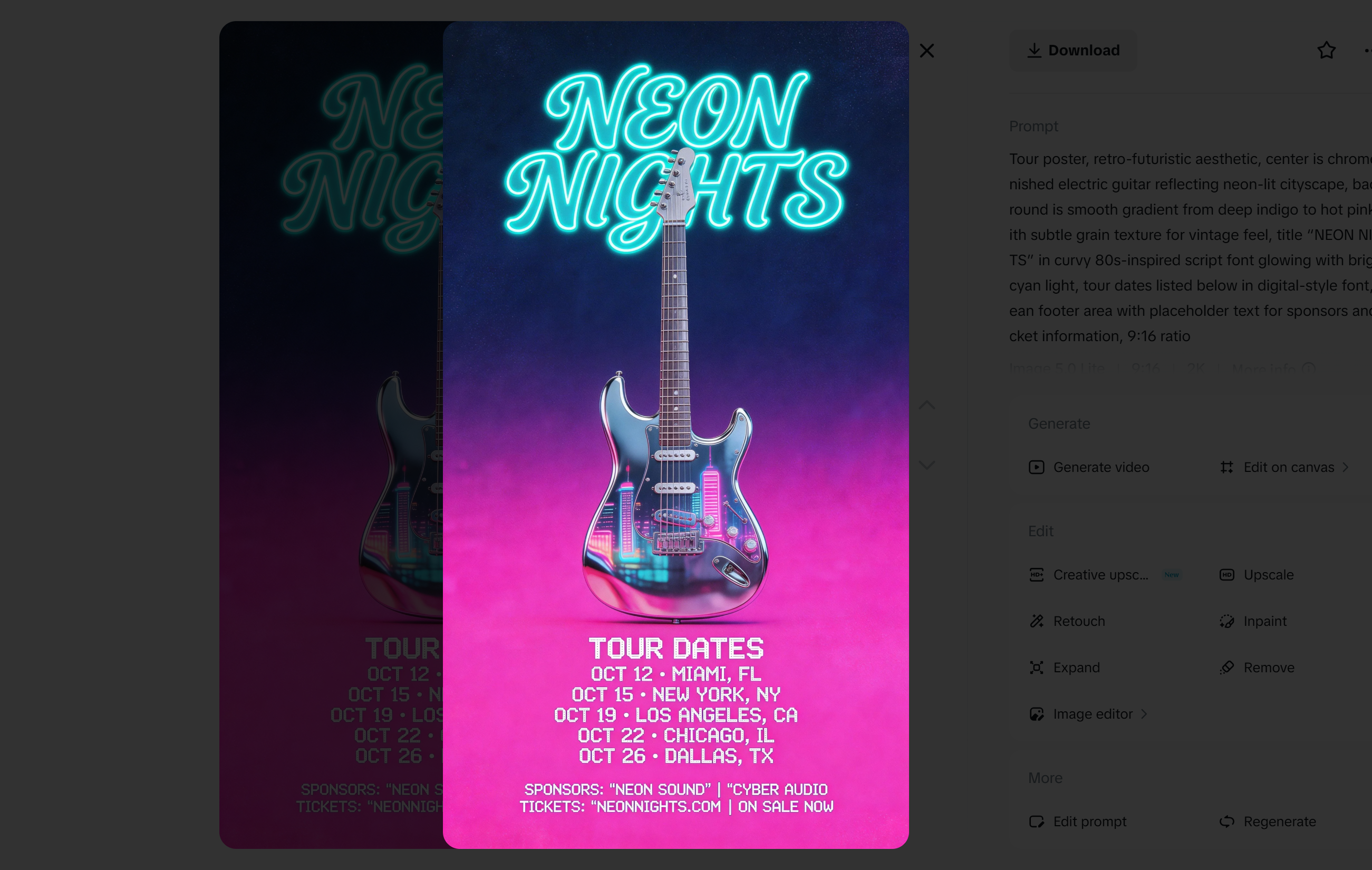 Idea de diseño para carteles de giras: Carteles digitales modernos para giras