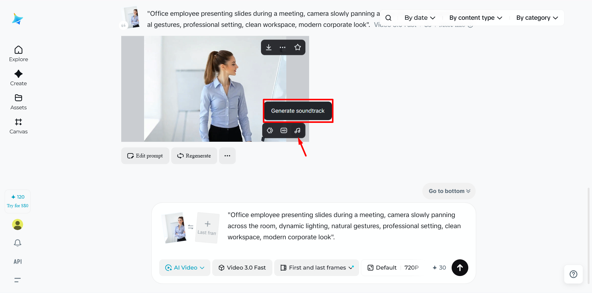 AIの写真から動画へのサウンドトラックを生成する