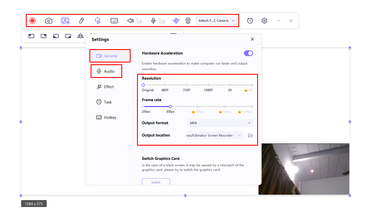 I-set up at simulan ang pagre-record