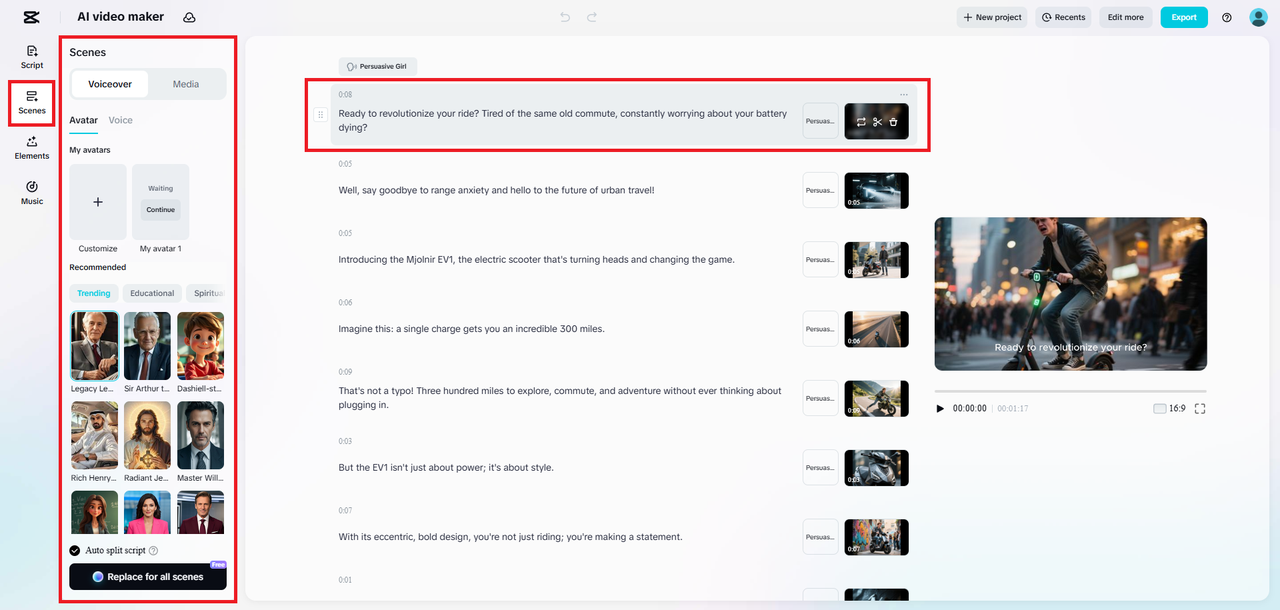 Reklam senaryonuzu ve medyanızı düzenleyin