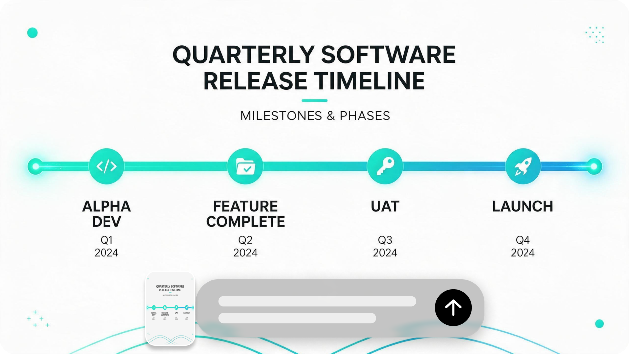A large timeline of events created in Dreamina