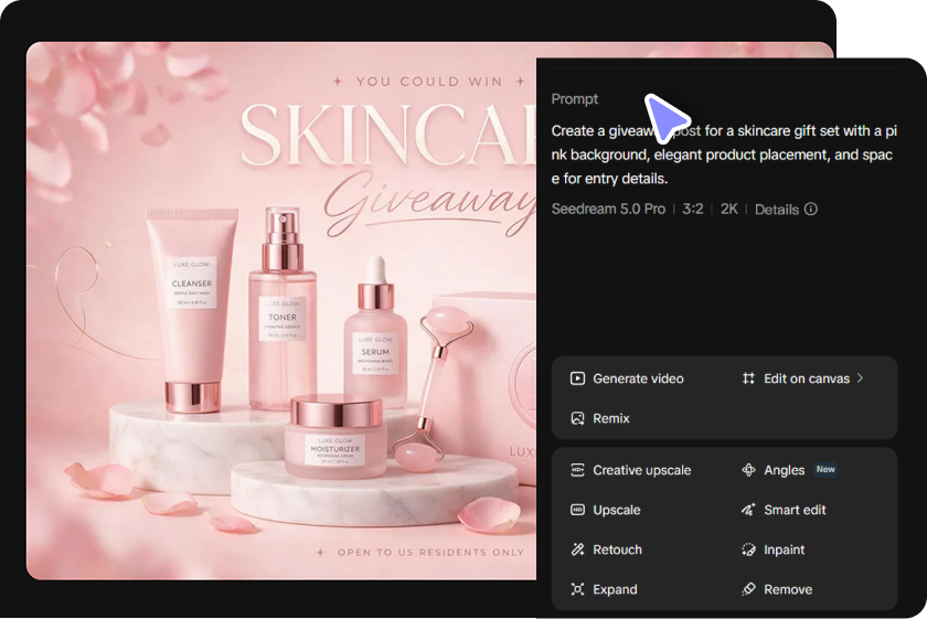 Refine and download your finished giveaway post