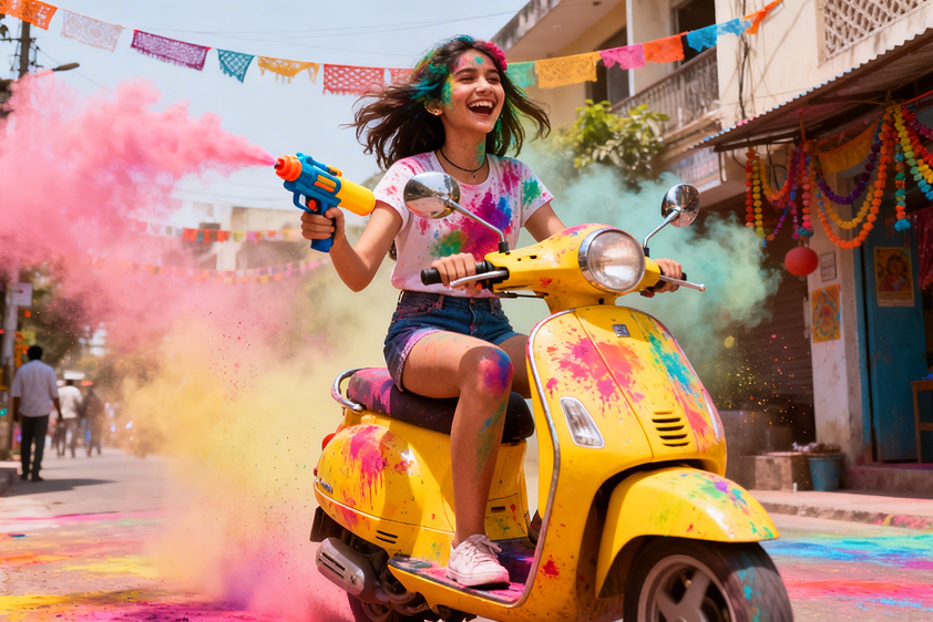 Holi Festival Car