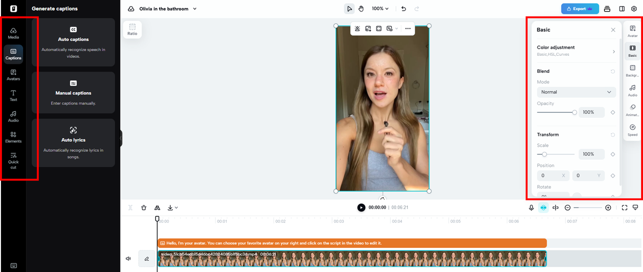 Edit and refine your video