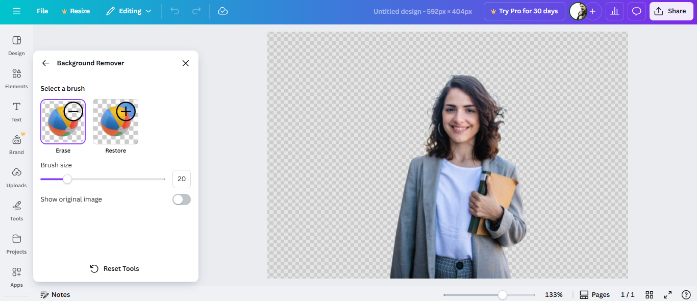 Canva-Hintergrundentferner