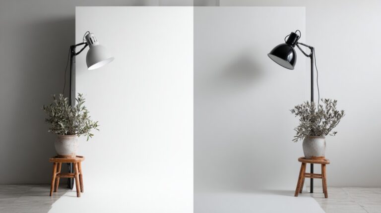 White clean backdrop - the best background for product photography