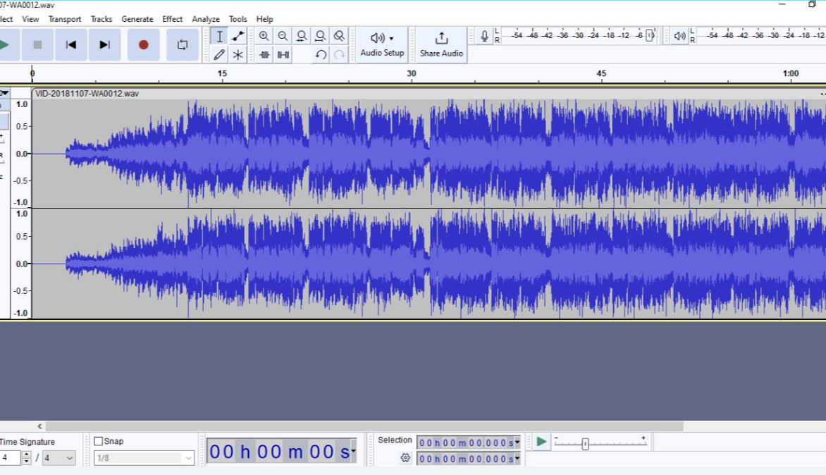 Export audio format