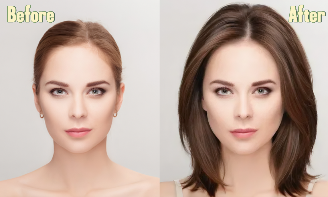 Changer de coiffure sur les photos