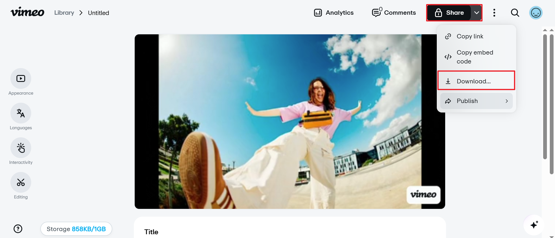 Immagine AI a video gratuito