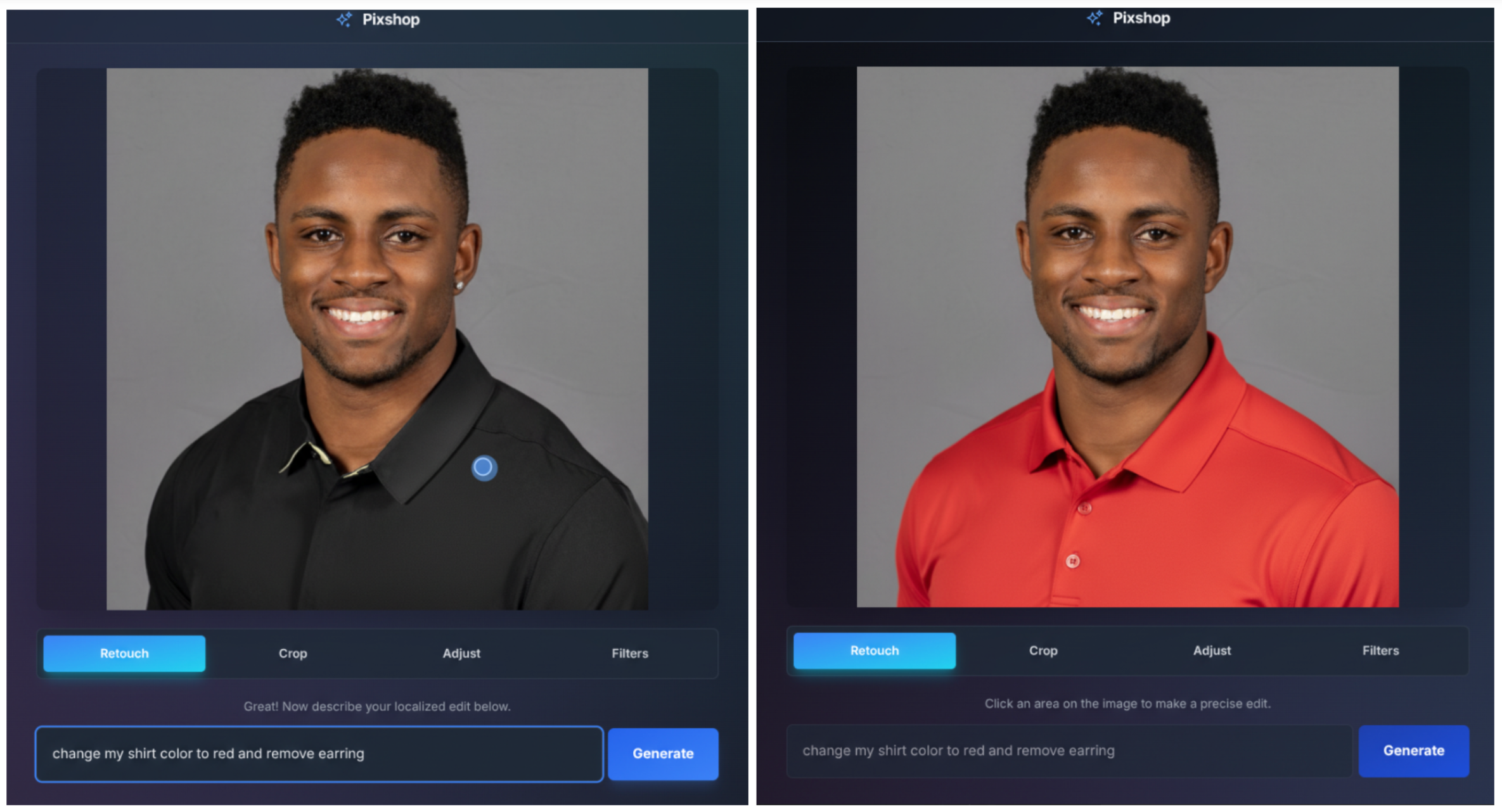 Prompt-based image editing of Google Nano Banana