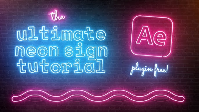 Неоновый логотип в After Effects