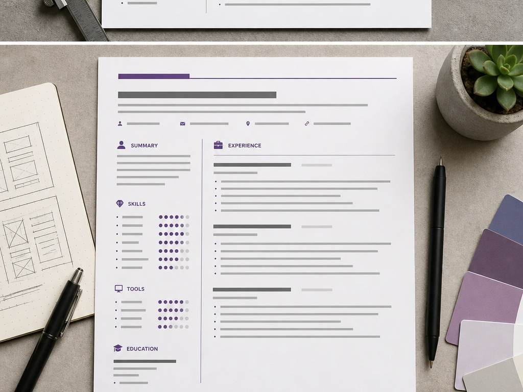 Exemplu de solicitare a șablonului de CV ATS 6 - CV-ul proiectantului de produs