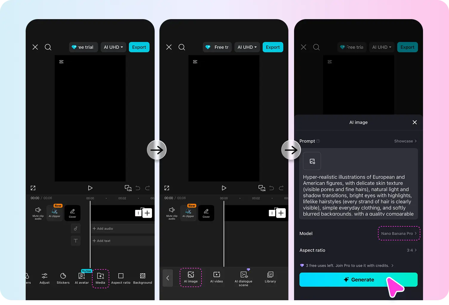 Use Nanono Banana Pro in the CapCut App