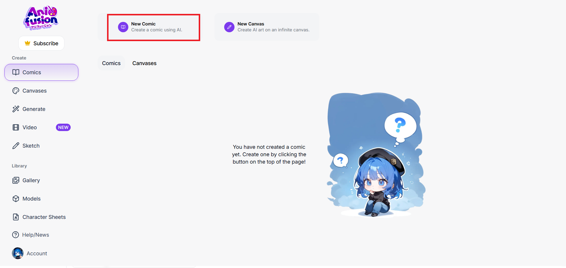 Start a new manga project