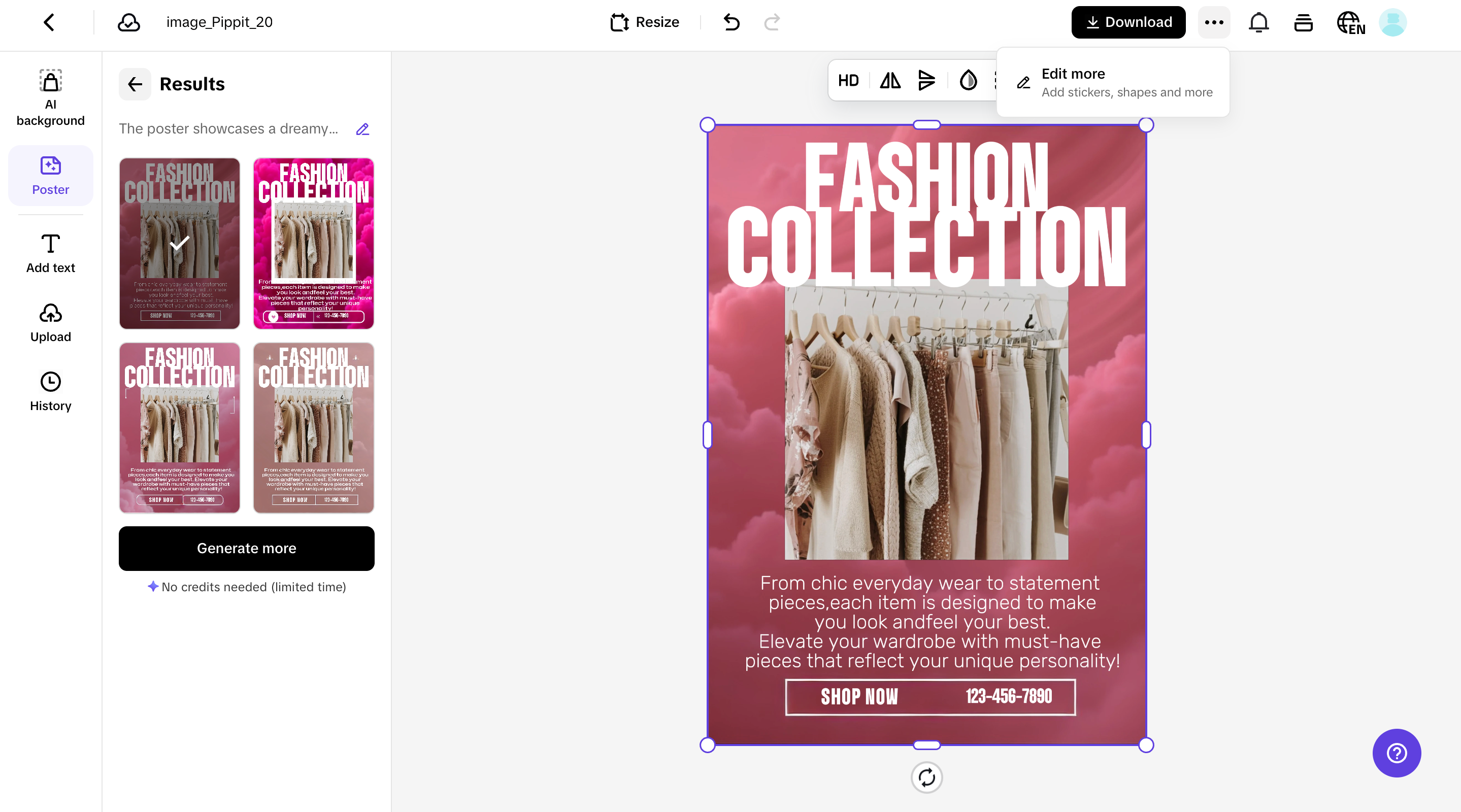 Customize your poster