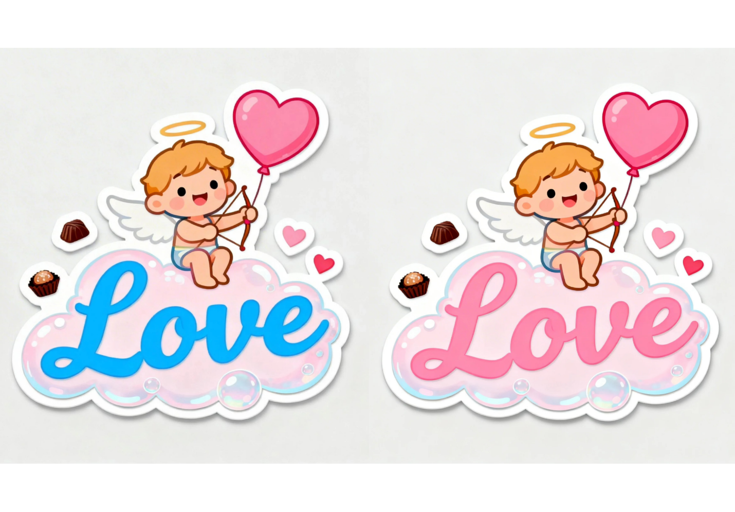 Changing the colour of the Valentine sticker elements