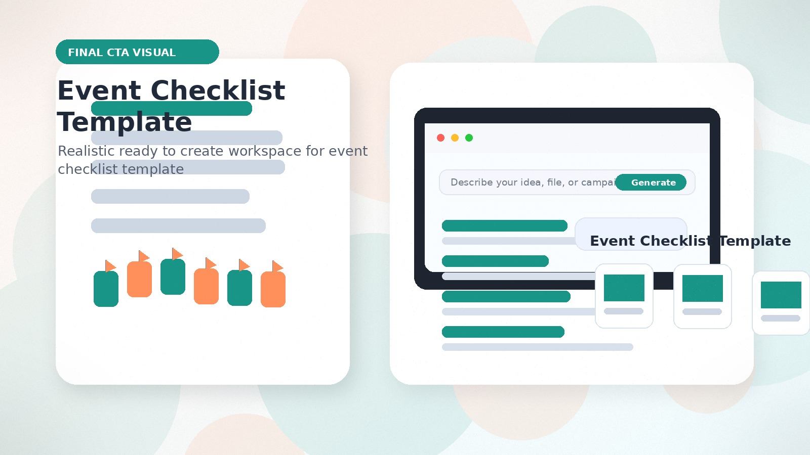 Event Checklist Template realistic final CTA visual visual for event checklist template