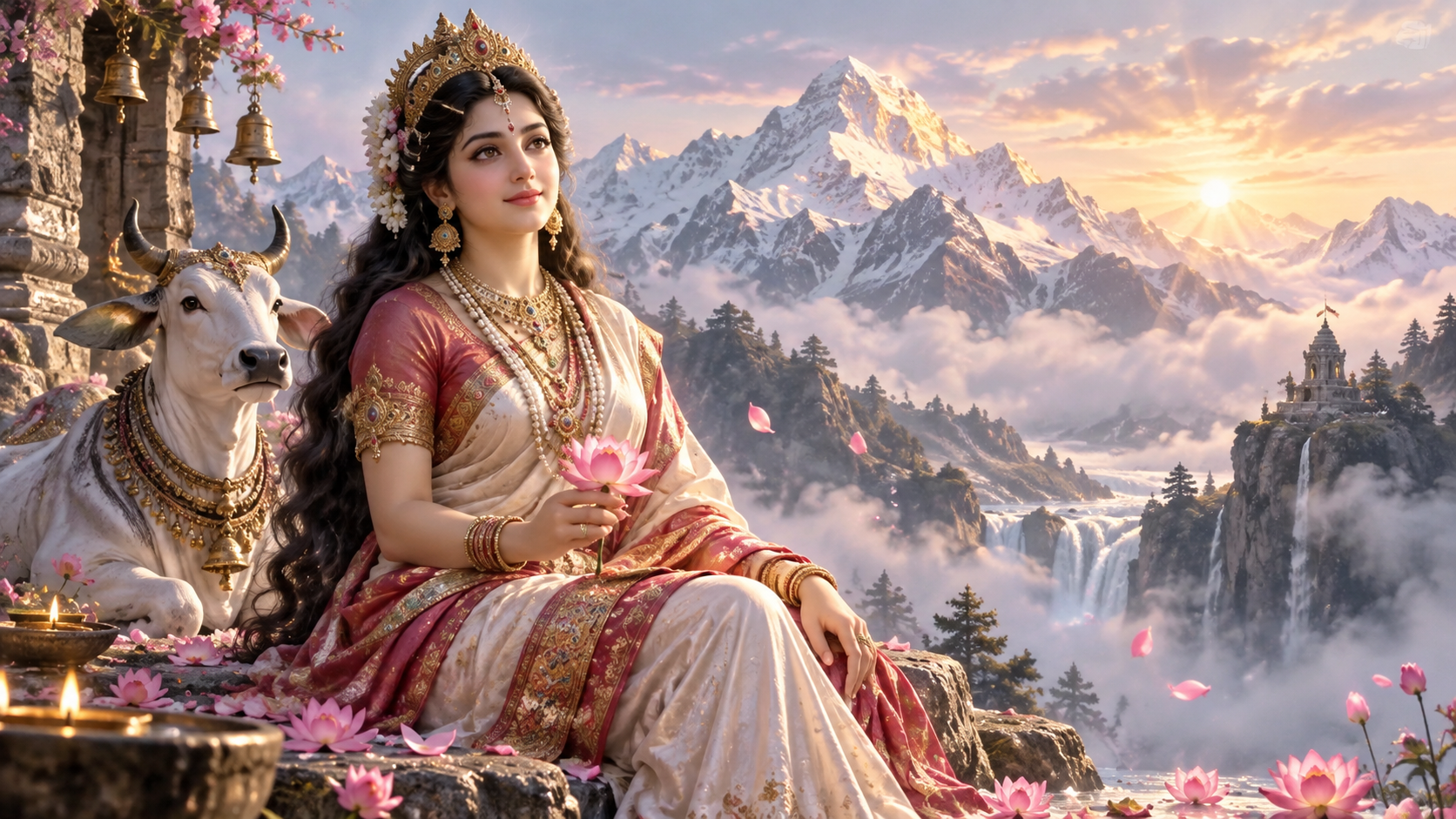 a respectful Maa Parvati-inspired devotional scene feature 2