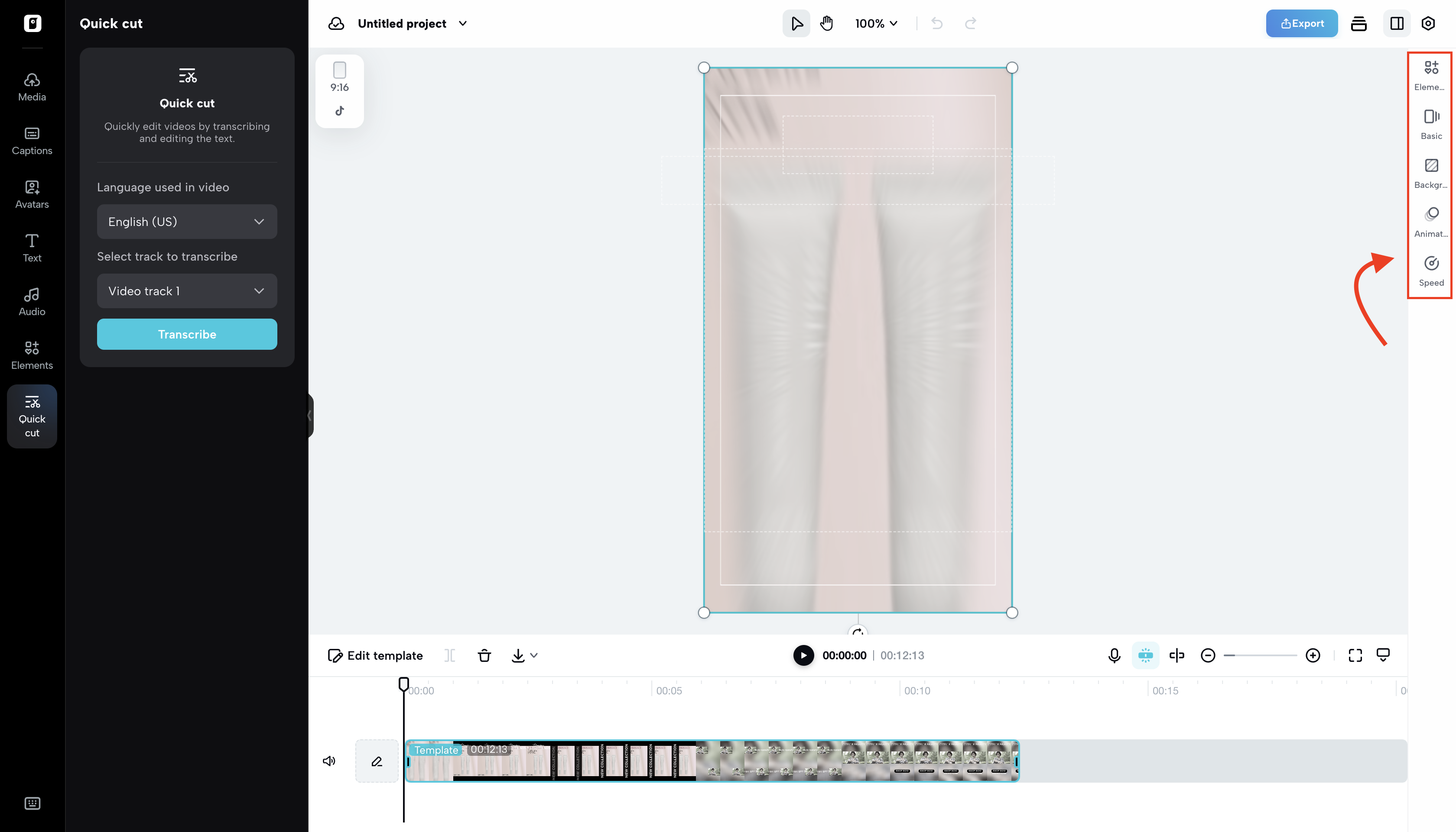 Edit your video with AI tools