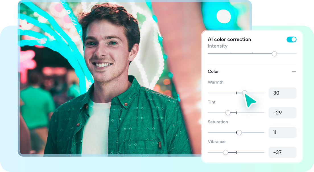 Adjust facial expression to match your mood