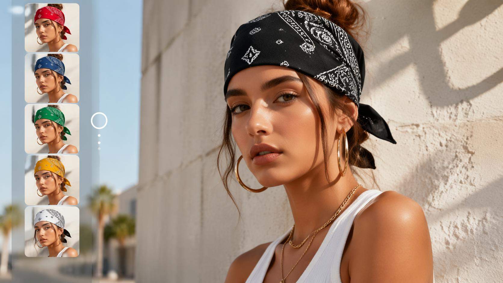 Dreamina virtual bandana try on 16:9 hero image