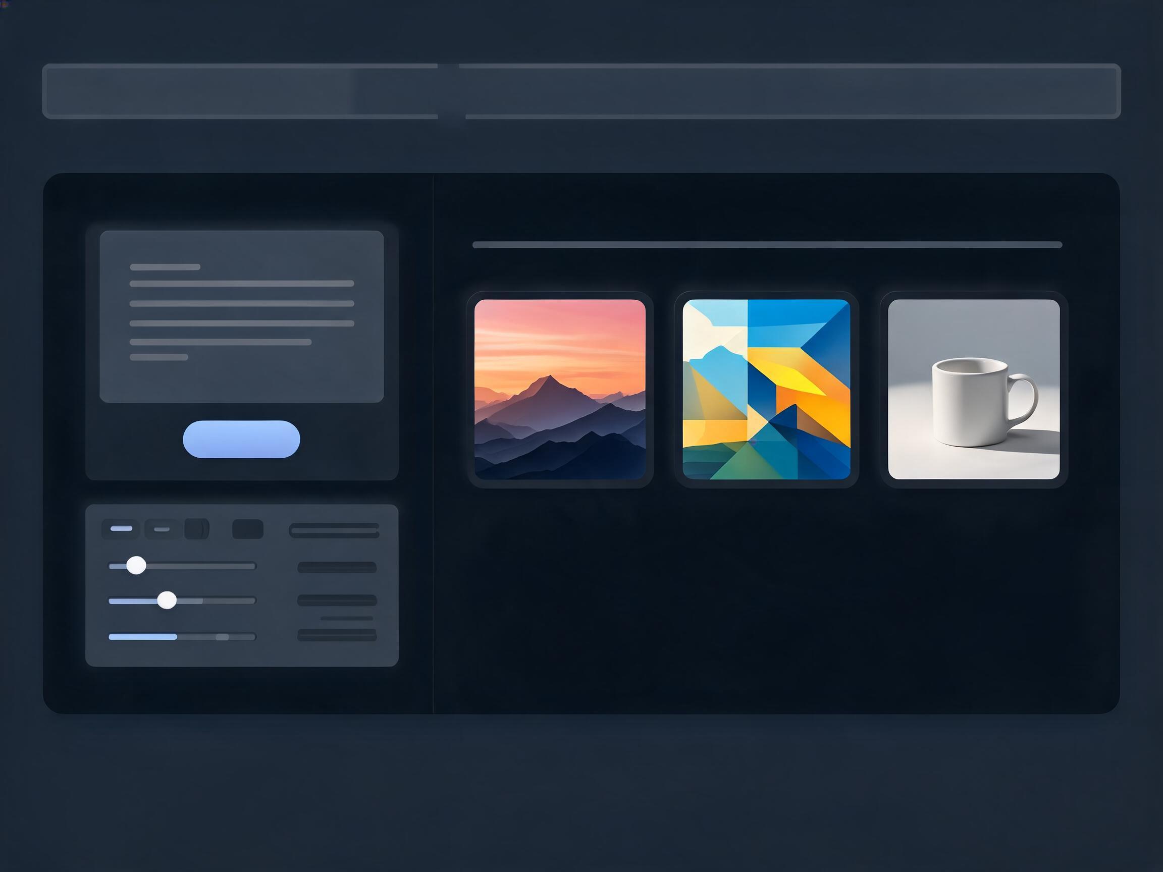 Thumbnail concepts with title space