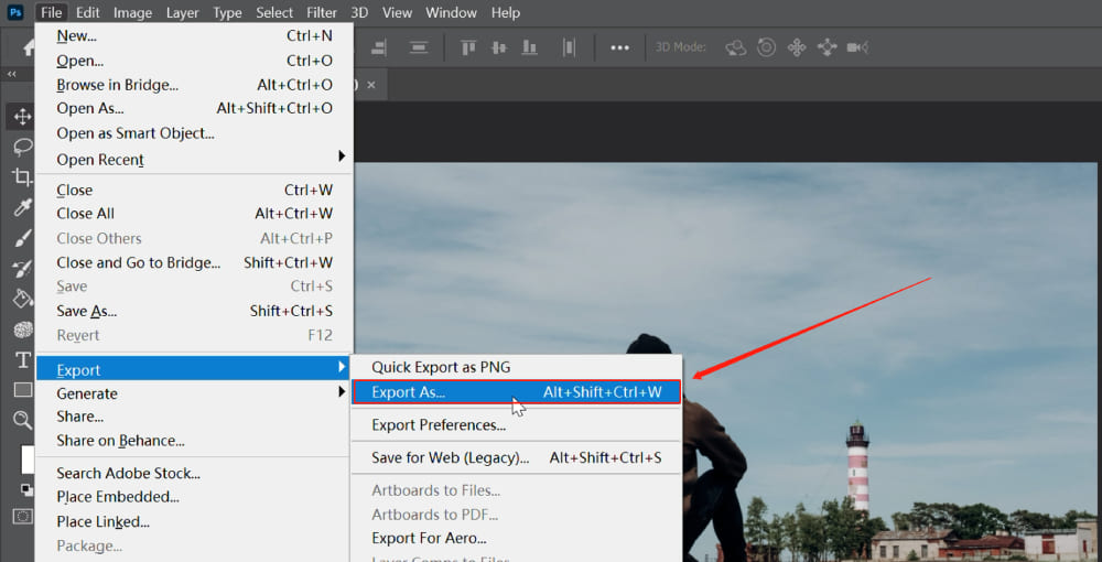 Downloading a photo from Photoshop