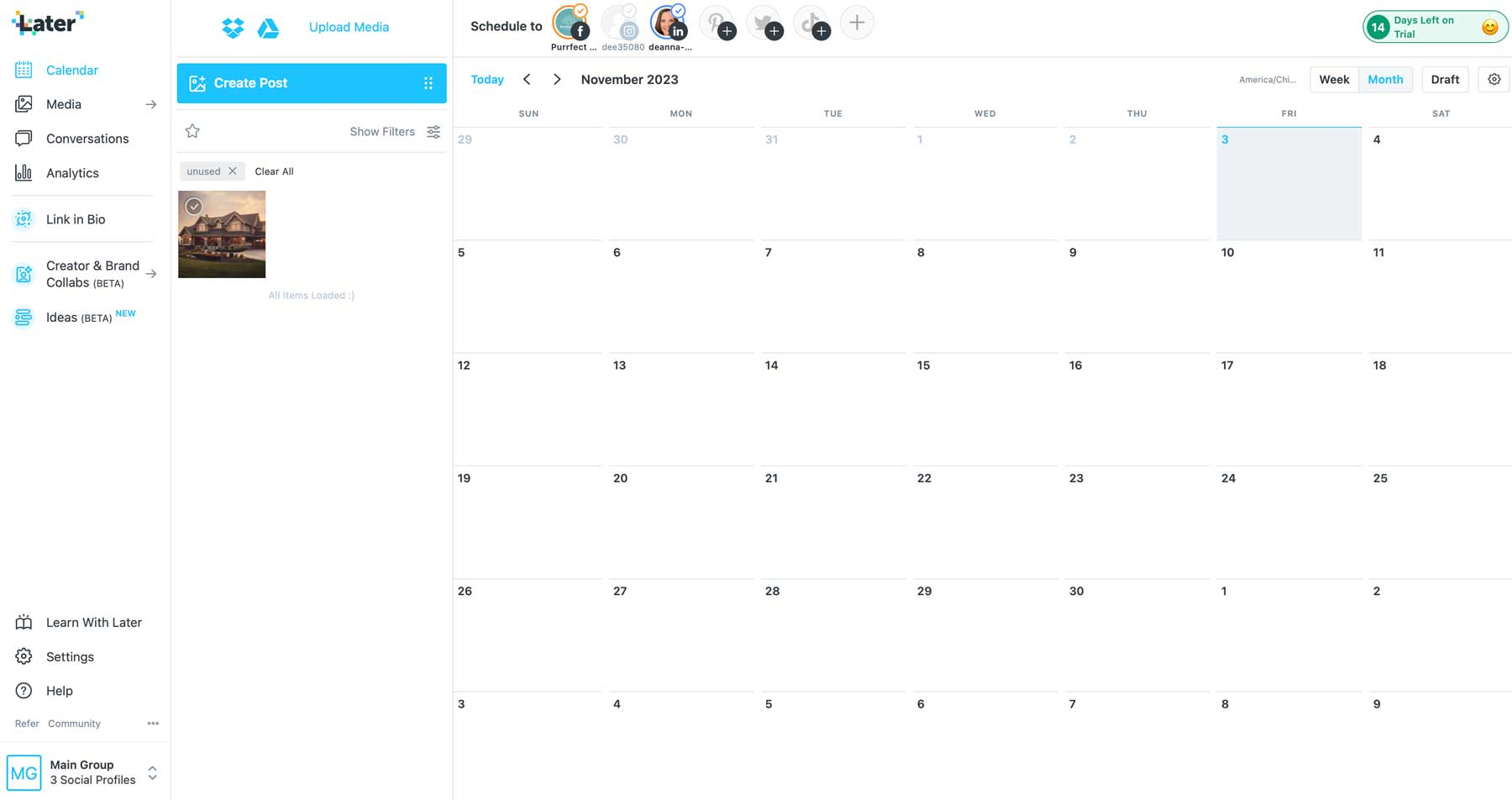 Later homepage
