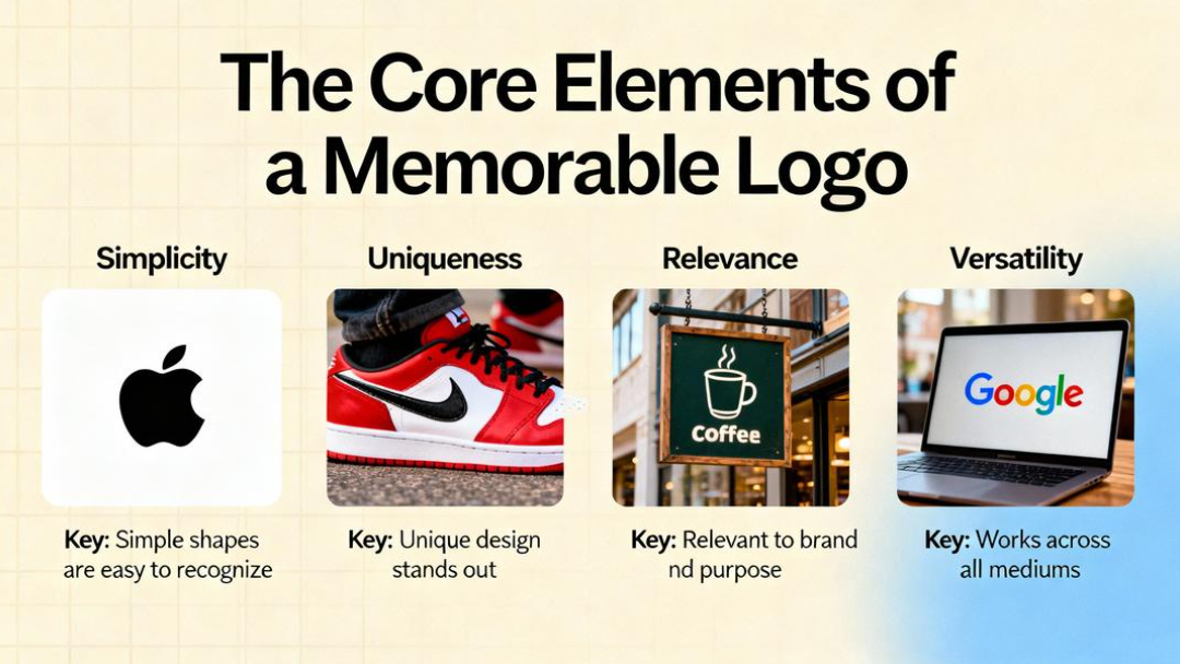 De viktigaste kärnelementen för att skapa en logotyp