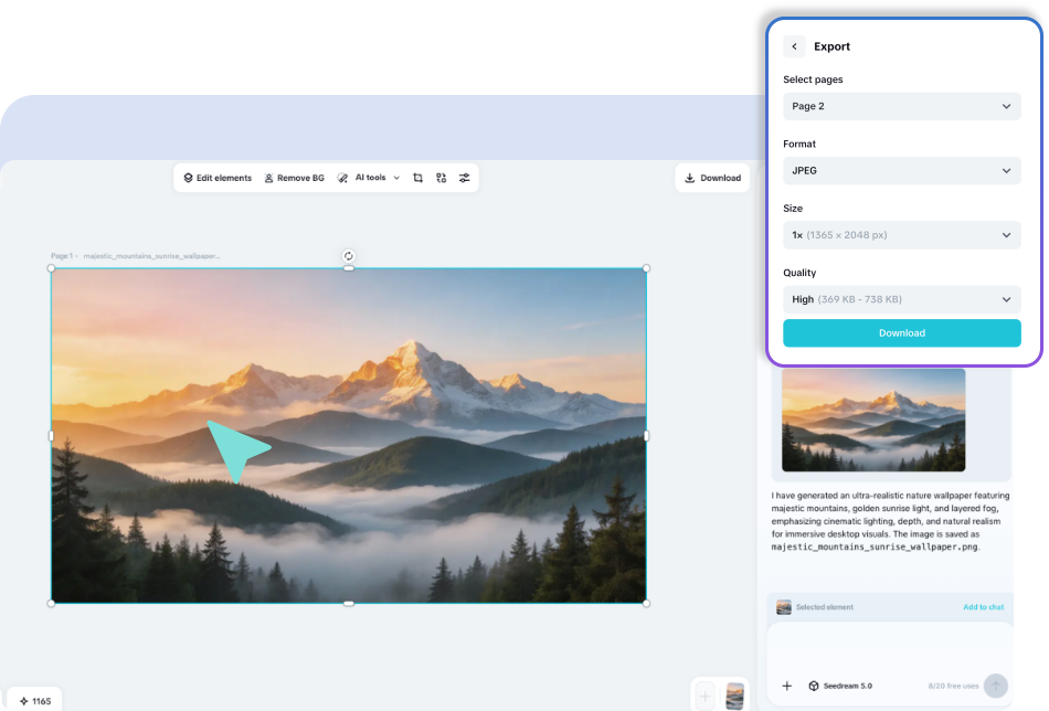匯出和分享您的桌布